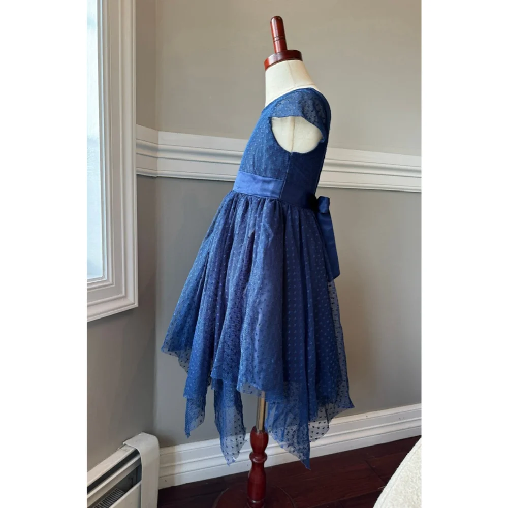 Biscotti Collezioni | Girls' Navy Blue Formal Dress | Size 6